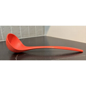 HUTZLER Vintage Orange Melamine No. 525 Soup Ladle Thailand 11"
